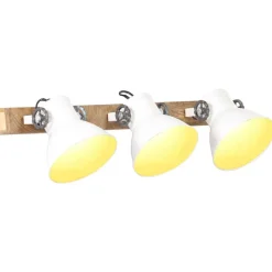 vidaXL Industriell vägglampa vit 65x25 cm E27