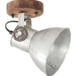vidaXL Industriell vägglampa/taklampa 2 st silver 20x25 cm E27
