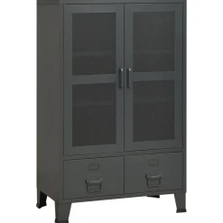 vidaXL Industriellt förvaringsskåp antracit 70x40x115 cm metall