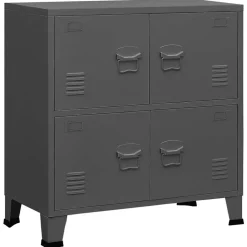 Best vidaXL Industriellt förvaringsskåp 75x40x80 cm stål Antracit