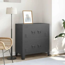 Best vidaXL Industriellt förvaringsskåp 75x40x80 cm stål Antracit