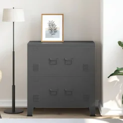 Best vidaXL Industriellt förvaringsskåp 75x40x80 cm stål Antracit
