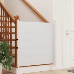 vidaXL Infällbar husdjursgrind vit 82,5x125 cm