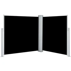 vidaXL Infällbar sidomarkis brun 120x600 cm
