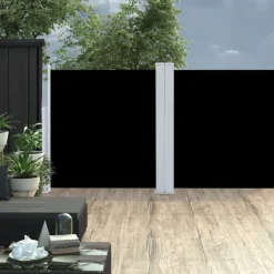 vidaXL Infällbar sidomarkis brun 120x600 cm