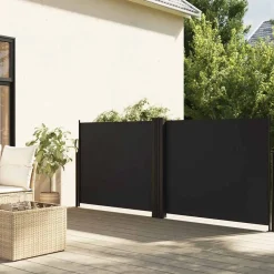 Outlet vidaXL Infällbar sidomarkis 100x600 cm Svart