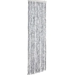 vidaXL Insektsdraperi vit och grå 56x185 cm chenille