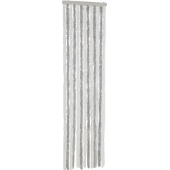 vidaXL Insektsgardin ljusgrå och vit 56x200 cm chenille