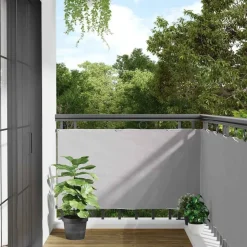 vidaXL Insynsskydd för balkong grå 300x75 cm PVC