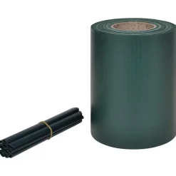 vidaXL Insynsskydd för trädgården PVC 70x0,19 m grön