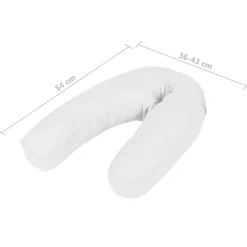 Hot vidaXL J-formad gravidkudde 54x(36-43) cm Vit