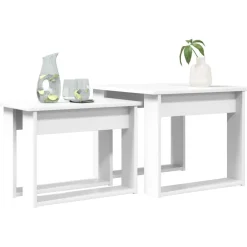 Best vidaXL Kaffebordsset 2 pcs Konstruerat trä Vit