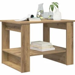 vidaXL Kaffeebord Artisan Ek 72 x 50 x 50 cm Konstruerat trä
