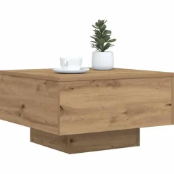 Outlet vidaXL Kaffeebord 55 x 55 x 31 cm Konstruerat trä artisan ek