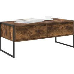 vidaXL Kaffeebord med låda Rökek 100 x 46 x 40 cm Konstruerat trä