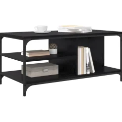 vidaXL Kaffeebord Svart Ek 100 x 50 x 45 cm Konstruerat trä