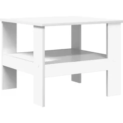 Outlet vidaXL Kaffeebord 57 x 55 x 45 cm Konstruerat trä Vit