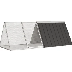 vidaXL Kaninbur antracit 201,5x80,5x71 cm galvaniserat stål