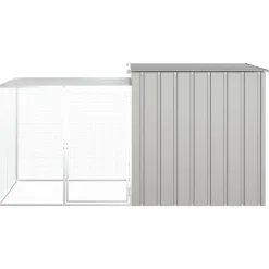 vidaXL Kaninbur grå 200x91x100 cm galvaniserat stål
