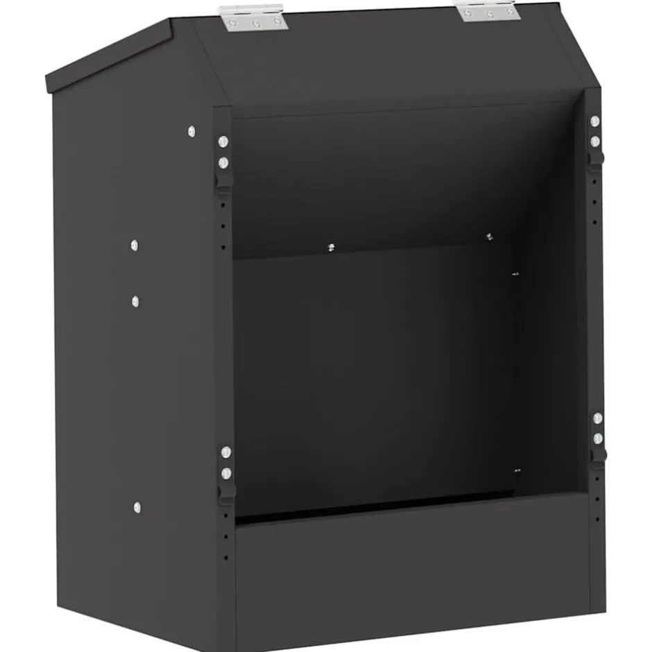 Hot vidaXL Kaninsmatare 64.5 x 25.5 x 45.5 cm Kallvalsat Stål Svart