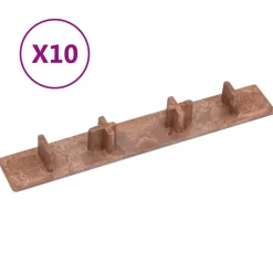 vidaXL Kantlist 10 st brun plast