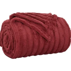 Discount vidaXL Kastfilt Bordeaux Röd 150 x 130 cm Fleece Vinröd