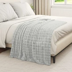 Sale vidaXL Kastfilt 150 x 130 cm Fleece Grå