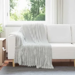 Hot vidaXL Kastfilt 150 x 130 cm Fleece Grå