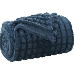 vidaXL Kastfilt Mörkblå 150 x 130 cm Fleece