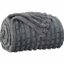 Sale vidaXL Kastfilt 150 x 130 cm Fleece Mörkgrå