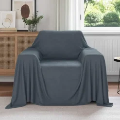 Online vidaXL Kastfilt 210 x 140 cm Fleece Mörkgrå