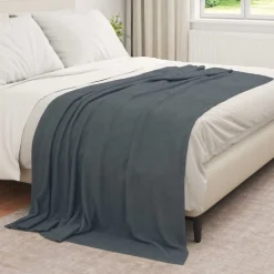 Online vidaXL Kastfilt 210 x 140 cm Fleece Mörkgrå