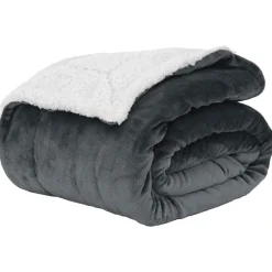vidaXL Kastfilt 130 x 150 cm Fleece Mörkgrå