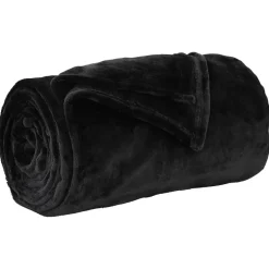 Hot vidaXL Kastfilt 130 x 150 cm Fleece Svart