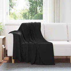 Online vidaXL Kastfilt 170 x 130 cm Fleece Svart