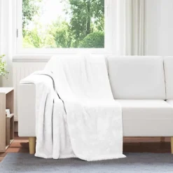 vidaXL Kastfilt Vit 130 x 150 cm Fleece