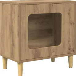vidaXL Katt hus Artisan Ek 51 x 30 x 52 cm Konstruerat trä