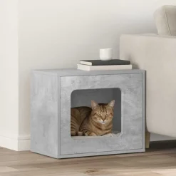 vidaXL Katt hus Betong 51 x 30 x 42,5 cm Konstruerat trä