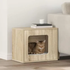 vidaXL Katt hus Sonoma 51 x 30 x 42,5 cm Konstruerat trä