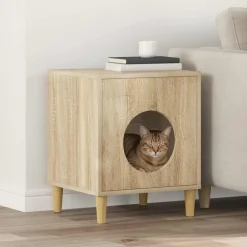 vidaXL Katt hus Sonoma 42,5 x 40 x 53 cm Konstruerat trä