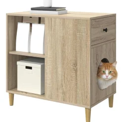 vidaXL Katt hus Sonoma 72 x 42,5 x 70 cm Konstruerat trä