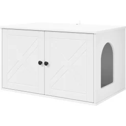 vidaXL Katt hus Vit 85 x 55 x 50,5 cm Konstruerat trä