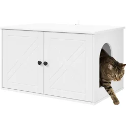 vidaXL Katt hus Vit 85 x 55 x 50,5 cm Konstruerat trä