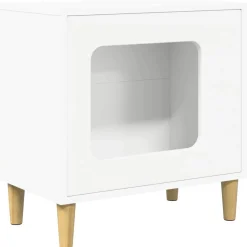 Hot vidaXL Katt hus 51 x 30 x 52 cm Konstruerat trä Vit