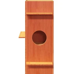 vidaXL Katthus vaxbrun 43x43x90 cm massiv furu