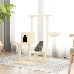 Clearance vidaXL Katträd med klöspelare sisal gräddvit 94,5 cm Kräm