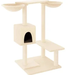 Clearance vidaXL Katträd med klöspelare gräddvit 82 cm Kräm