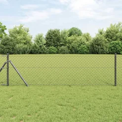Outlet vidaXL Kedjelänk Stängsel 10 x 0,4 m Stål Grå