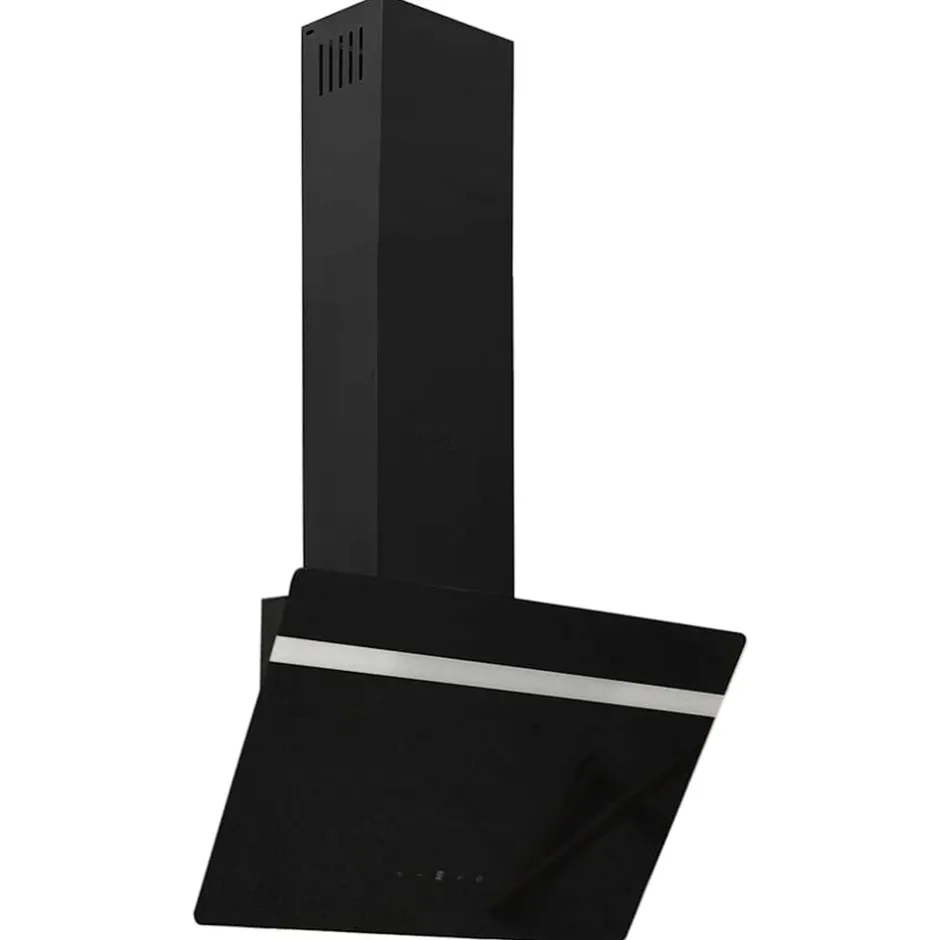 Hot vidaXL Köksfläkt 60 cm stål och härdat glas Svart