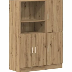 vidaXL Köksskåp set 2 delar ek konstruerat trä artisan ek